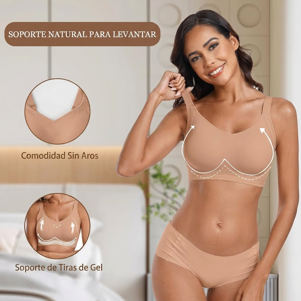 Feminella Bra – Comodidad Nube, Soporte Sin Aros